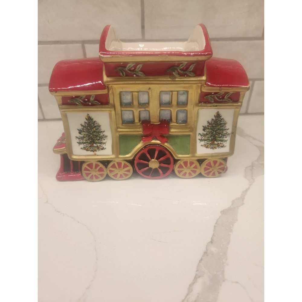 Spode Christmas Holiday Express II  Train Planter Hand Painted #1910 Of 3000